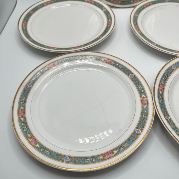 Antique Limoges Charles Martin Dessert Plates - Wedding Gift Note France - Picture 9 of 11